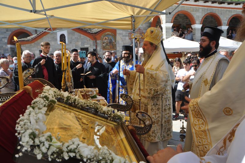 Πανήγυρις τῆς μεταστάσεως τῆς Ὑπεραγίας Θεοτόκου στήν Ἱερά Μονή Εἰκοσιφοινίσσης - 2021